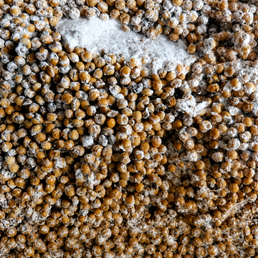 Mycélium de champignons sur grain – Pleurotes & Shiitake